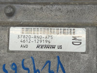2009-2010 Honda Pilot PCM Engine Control Computer ECU ECM PCU OEM P/N:37820-RN0-A75 4612-129194 Fits Fits 2009 2010 OEM Used