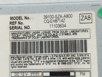 2009-2010 Honda Pilot Radio AM FM Cd Player Receiver Replacement P/N:39100-SZA-A800 CQ-EH8714Z Fits Fits 2009 2010 OEM Used 