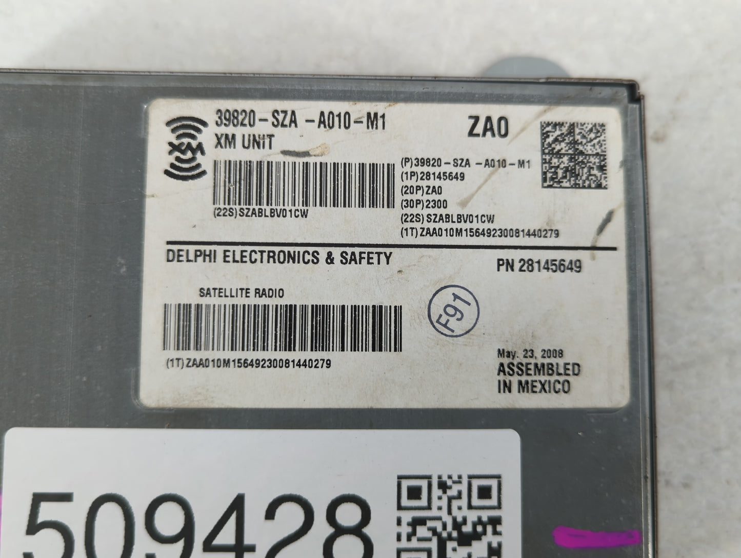 2009-2011 Honda Pilot Radio AM FM Cd Player Receiver Replacement P/N:39820-SZA-A010-M1 39100-SZA-A400 Fits Fits 2009 2010 20