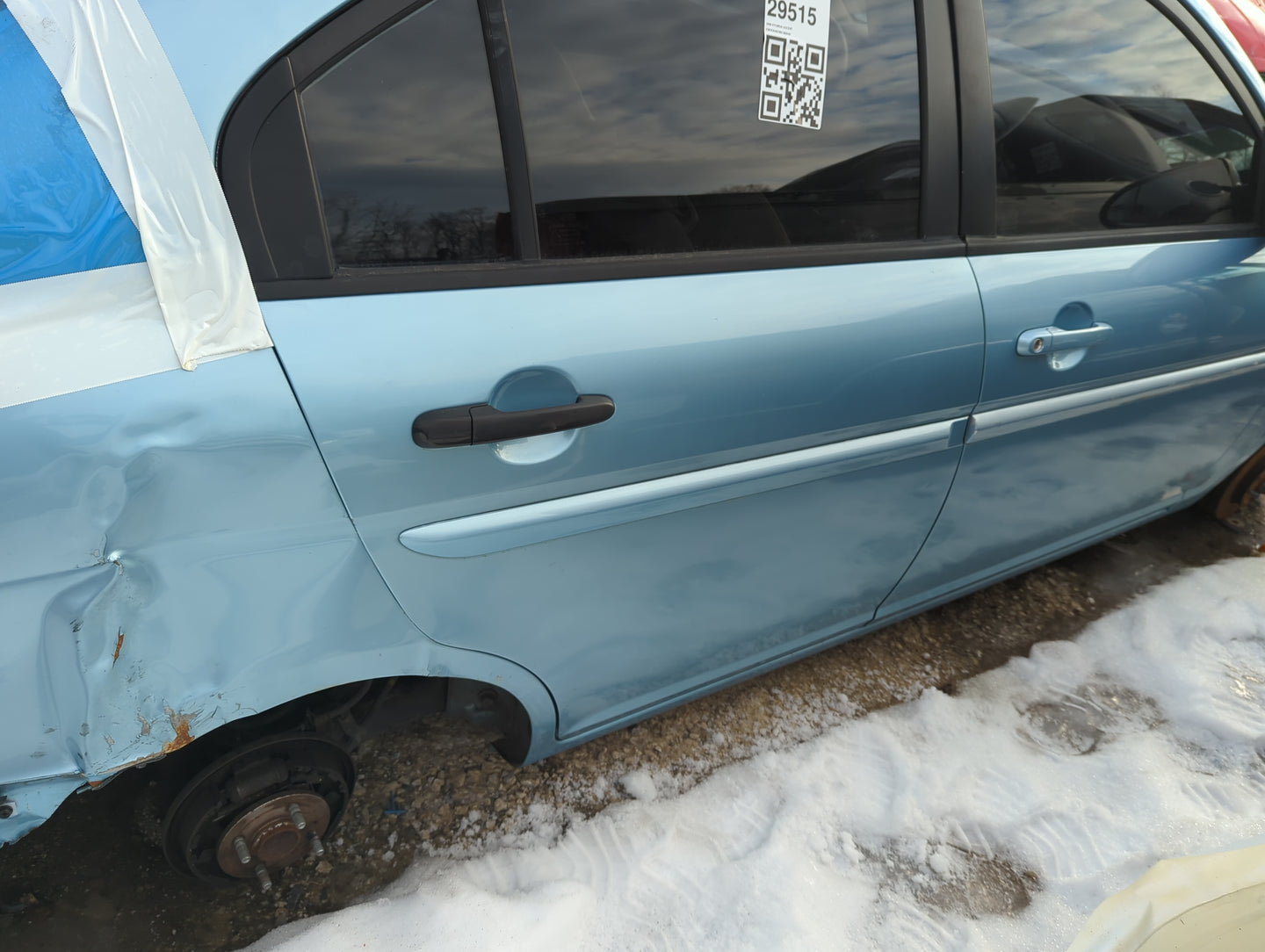 2006-2011 Hyundai Accent Passenger Rear Door Oem - Oemusedautoparts1.com