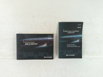2009 Hyundai Accent Owners Manual Book Guide OEM Used Auto Parts - Oemusedautoparts1.com