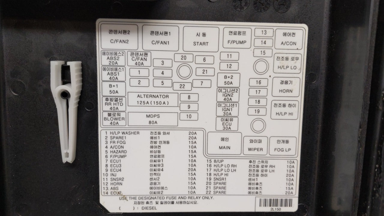 2007-2009 Hyundai Elantra Fusebox Fuse Box Panel Relay Module P/N:91950-1H030 Fits Fits 2007 2008 2009 OEM Used Auto Parts -