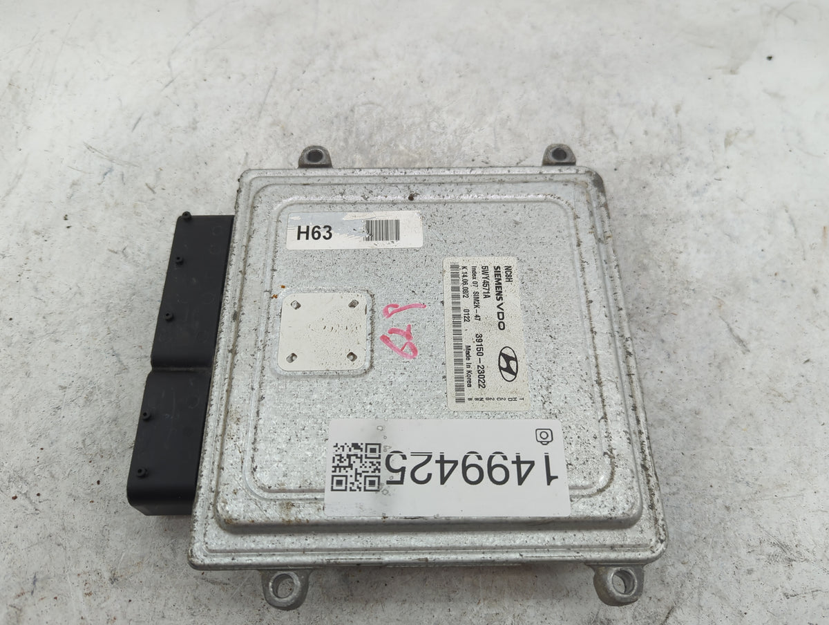 2007-2010 Hyundai Elantra PCM Engine Control Computer ECU ECM PCU OEM P/N:39150-23022 5WY4571A Fits Fits 2007 2008 2009 2010