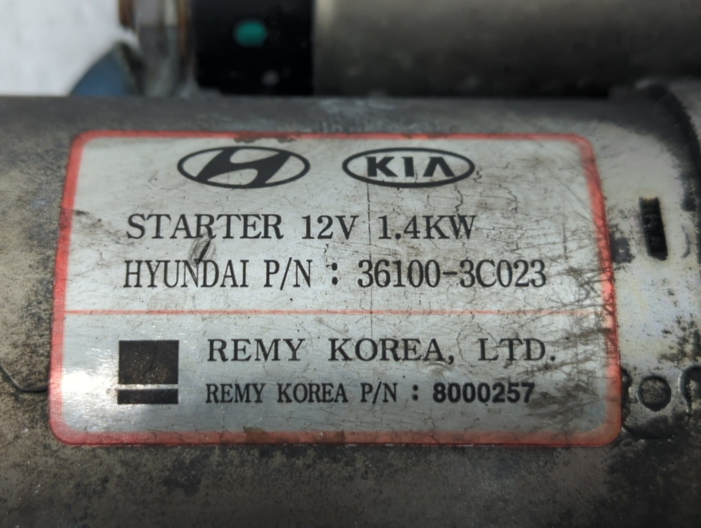 2009-2011 Hyundai Genesis Car Starter Motor Solenoid OEM P/N:36100-3C023 Fits Fits 2009 2010 2011 OEM Used Auto Parts - Oemu
