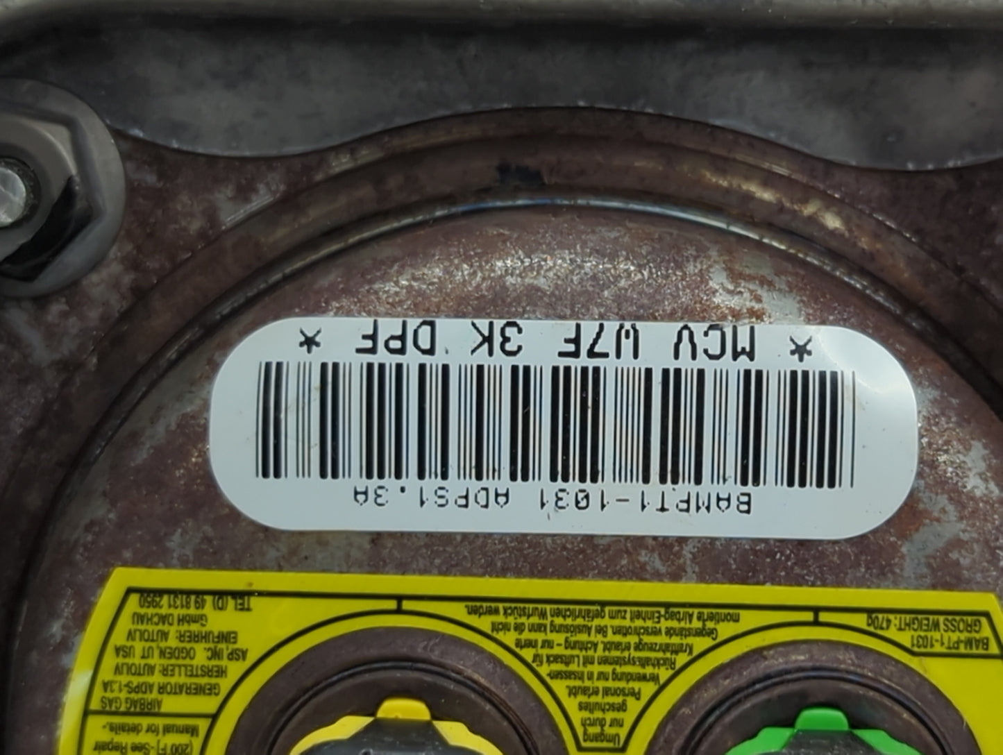 2007-2009 Hyundai Santa Fe Air Bag Driver Left Steering Wheel Mounted - Oemusedautoparts1.com