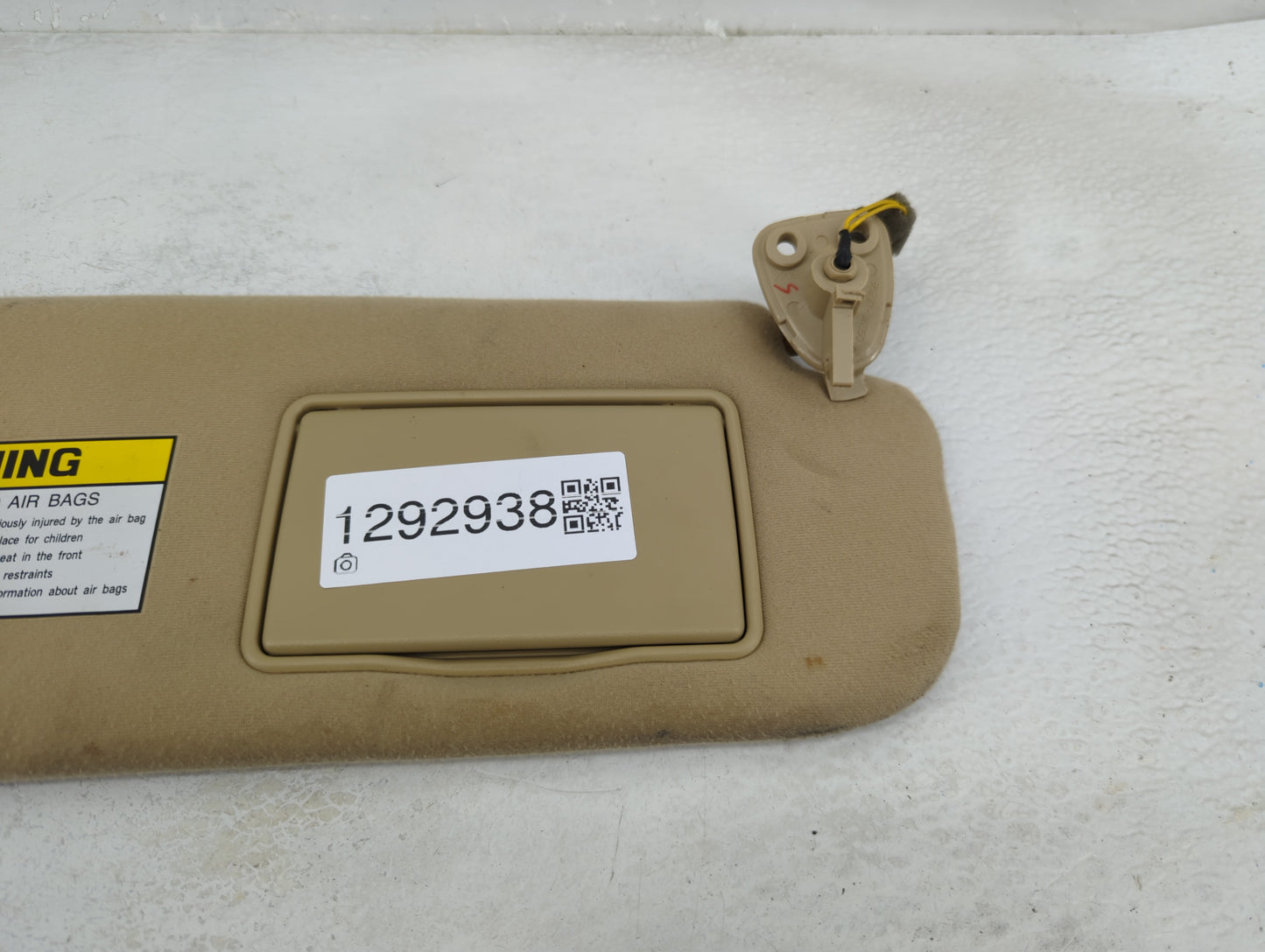 2008-2010 Hyundai Sonata Sun Visor Shade Replacement Passenger Right Mirror Fits Fits 2008 2009 2010 OEM Used Auto Parts - O