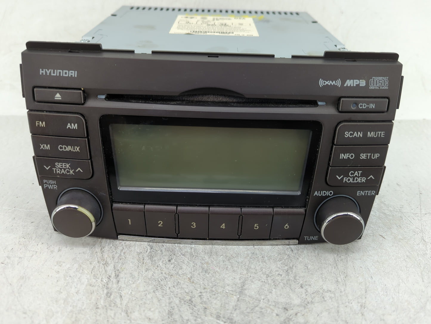 2009-2010 Hyundai Sonata Radio AM FM Cd Player Receiver Replacement P/N:96185-3K100 Fits Fits 2009 2010 OEM Used Auto Parts 