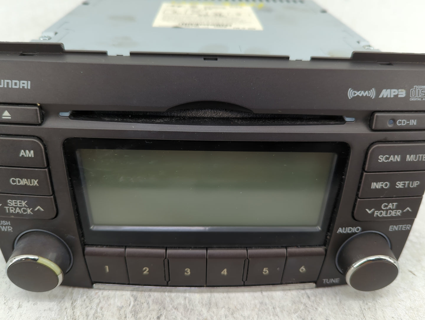 2009-2010 Hyundai Sonata Radio AM FM Cd Player Receiver Replacement P/N:96185-3K100 Fits Fits 2009 2010 OEM Used Auto Parts 