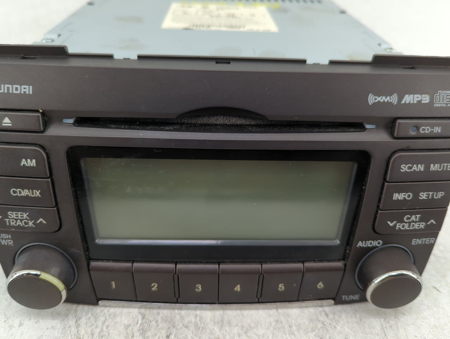 2009-2010 Hyundai Sonata Radio AM FM Cd Player Receiver Replacement P/N:96185-3K100 Fits Fits 2009 2010 OEM Used Auto Parts 