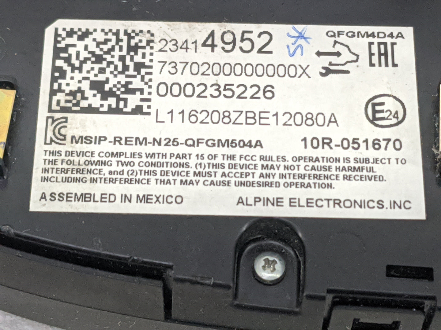 2009-2010 Hyundai Sonata Climate Control Module Temperature AC/Heater Replacement P/N:23414952 Fits Fits 2009 2010 OEM Used 