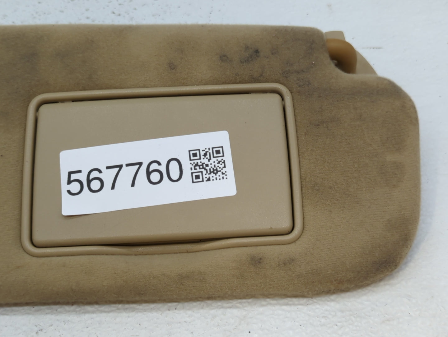 2008-2010 Hyundai Sonata Sun Visor Shade Replacement Passenger Right Mirror Fits Fits 2008 2009 2010 OEM Used Auto Parts - O