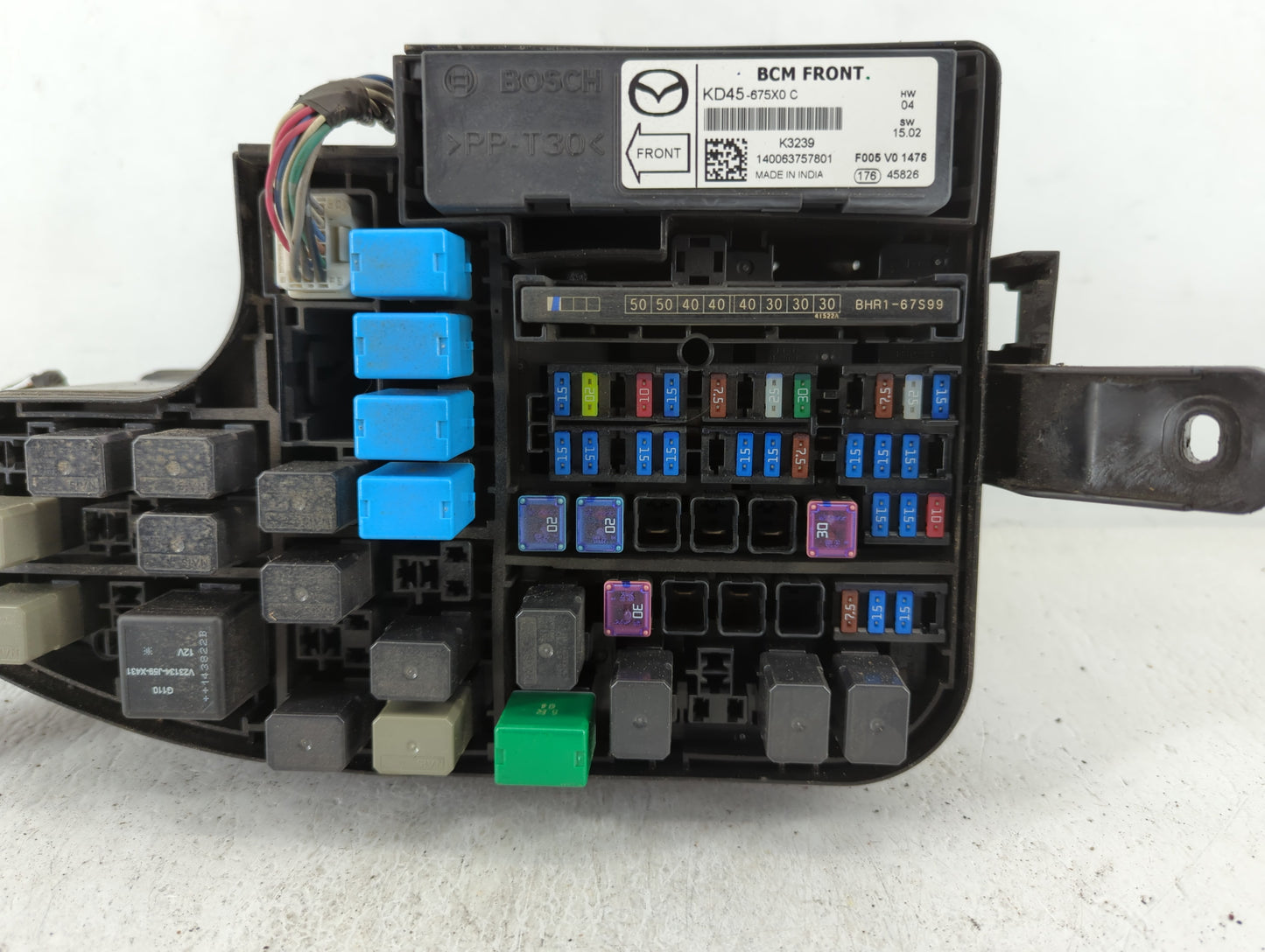2008-2010 Hyundai Sonata Fusebox Fuse Box Panel Relay Module P/N:KD45675X0C KD45-675X0 C Fits Fits 2008 2009 2010 OEM Used A