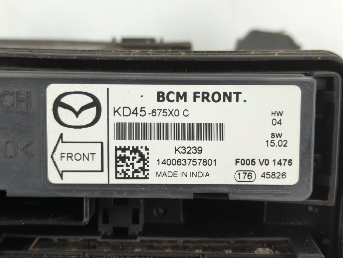 2008-2010 Hyundai Sonata Fusebox Fuse Box Panel Relay Module P/N:KD45675X0C KD45-675X0 C Fits Fits 2008 2009 2010 OEM Used A