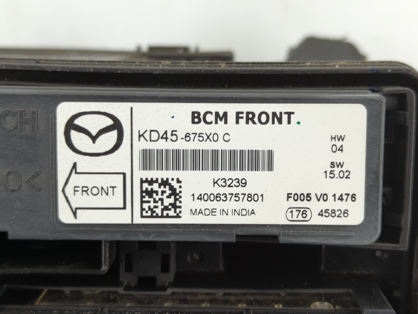 2008-2010 Hyundai Sonata Fusebox Fuse Box Panel Relay Module P/N:KD45675X0C KD45-675X0 C Fits Fits 2008 2009 2010 OEM Used A