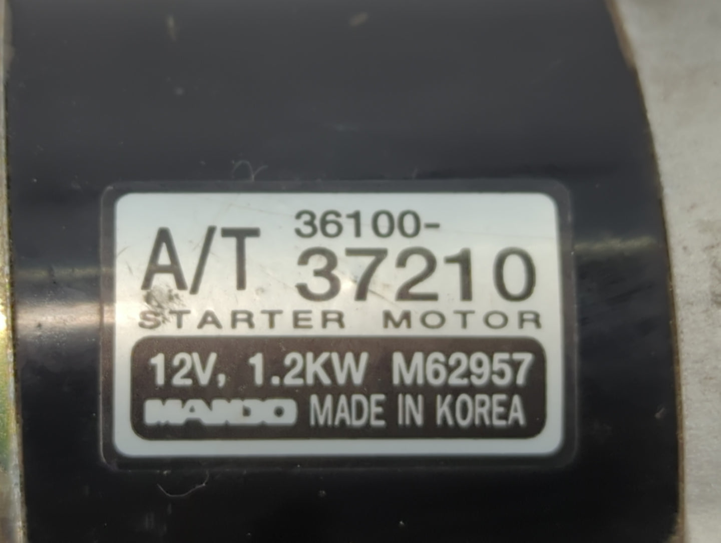2007-2009 Hyundai Tucson Car Starter Motor Solenoid OEM P/N:36100-37210 Fits Fits 2005 2006 2007 2008 2009 OEM Used Auto Par