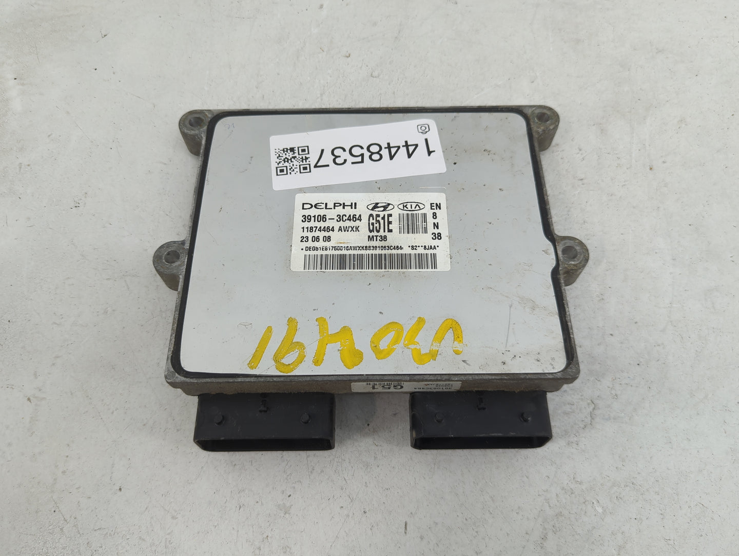 2008-2009 Hyundai Veracruz PCM Engine Control Computer ECU ECM PCU OEM P/N:39106-3C464 11874464 Fits Fits 2008 2009 OEM Used