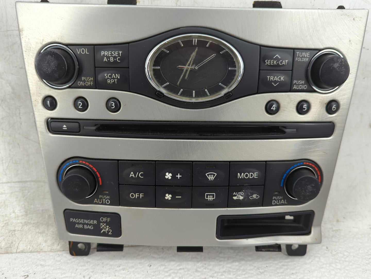 2009 Infiniti G37 Climate Control Module Temperature AC/Heater Replacement Fits OEM Used Auto Parts - Oemusedautoparts1.com