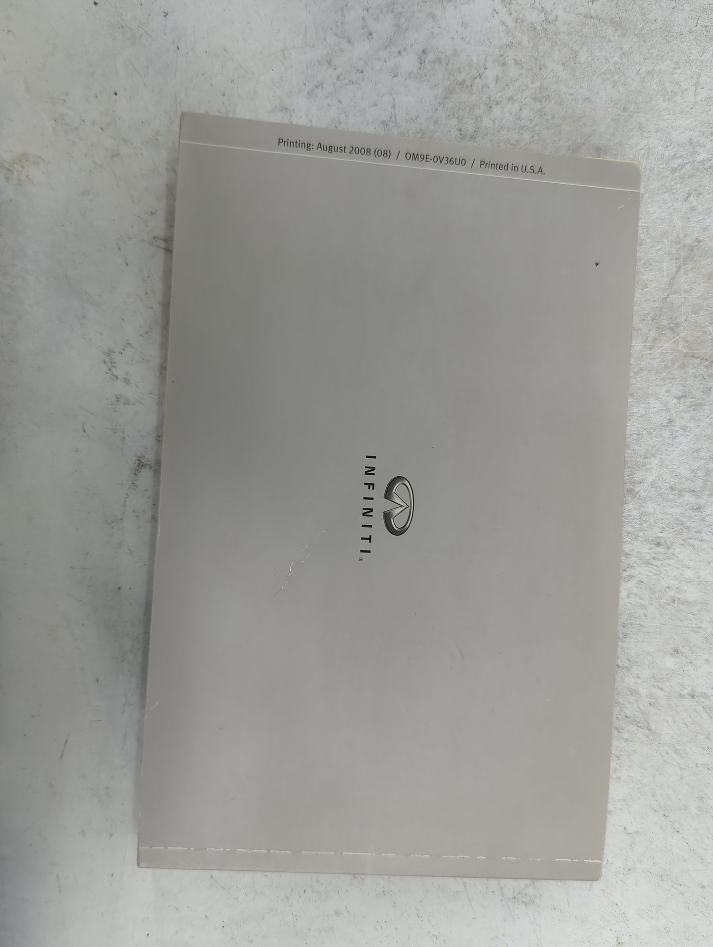 2009 Infiniti G37 Owners Manual Book Guide P/N:OM9E-0V36U0 OEM Used Auto Parts - Oemusedautoparts1.com