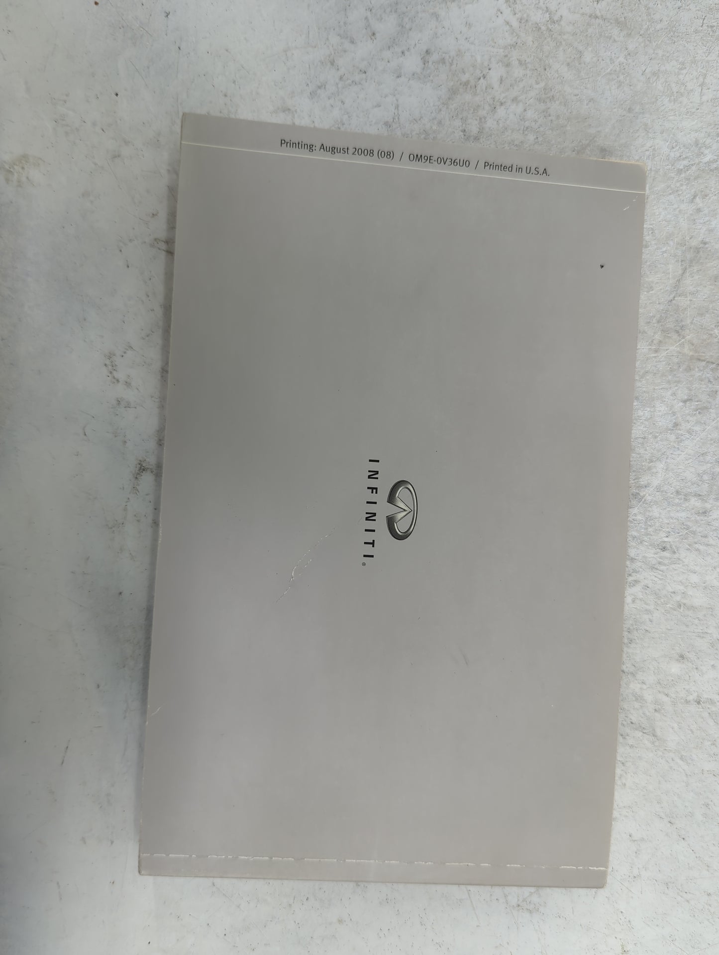 2009 Infiniti G37 Owners Manual Book Guide P/N:OM9E-0V36U0 OEM Used Auto Parts - Oemusedautoparts1.com