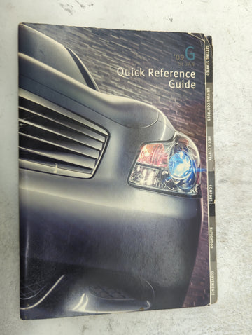 2009 Infiniti G37 Owners Manual Book Guide P/N:QR9E-0V36U0 WB9E-0INFU0 OEM Used Auto Parts - Oemusedautoparts1.com
