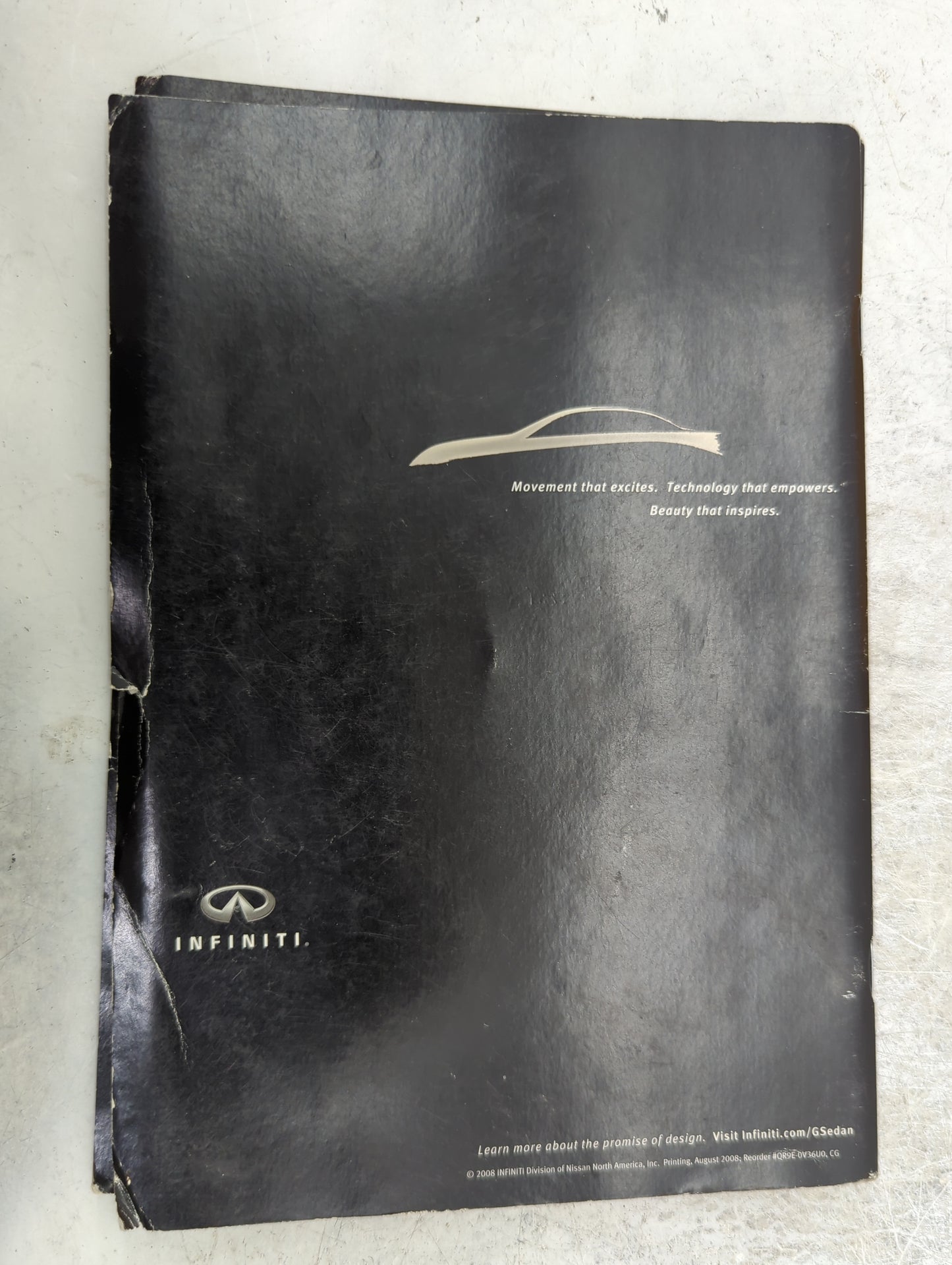 2009 Infiniti G37 Owners Manual Book Guide P/N:QR9E-0V36U0 WB9E-0INFU0 OEM Used Auto Parts - Oemusedautoparts1.com