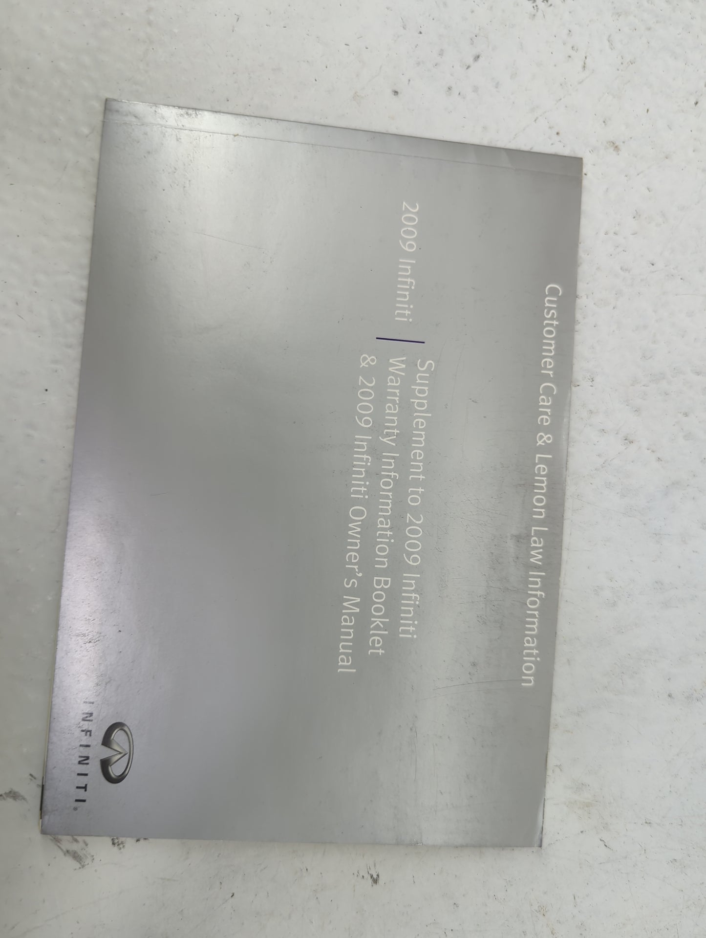 2009 Infiniti G37 Owners Manual Book Guide P/N:QR9E-0V36U0 WB9E-0INFU0 OEM Used Auto Parts - Oemusedautoparts1.com