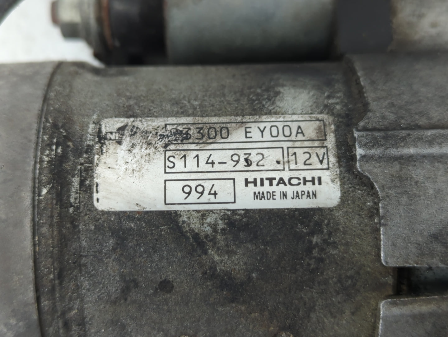 2008-2013 Infiniti G37 Car Starter Motor Solenoid OEM P/N:S114-932C 12V 23300 EY00E Fits OEM Used Auto Parts - Oemusedautopa