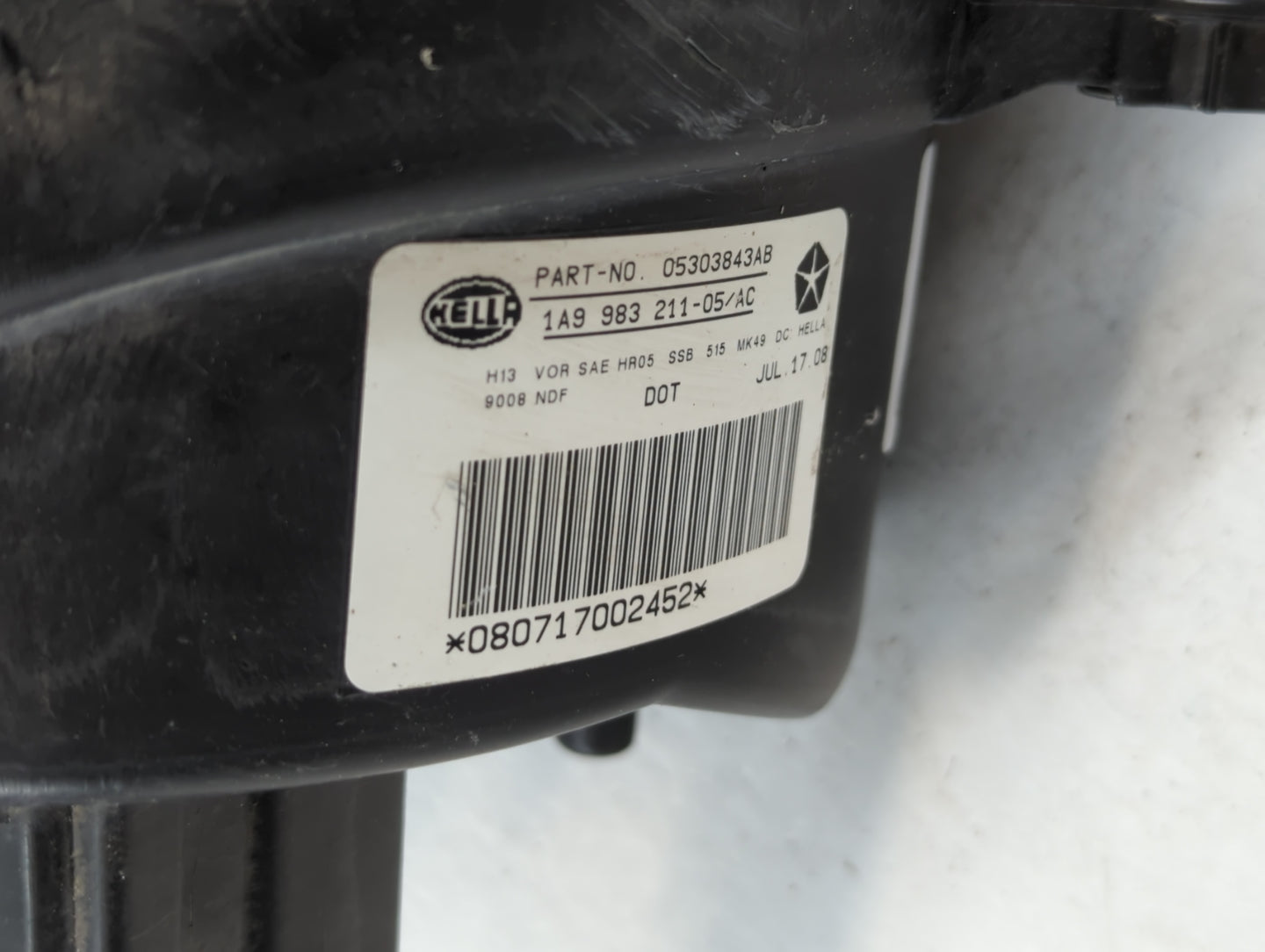 2007-2010 Jeep Compass Driver Left Oem Head Light Headlight Lamp - Oemusedautoparts1.com