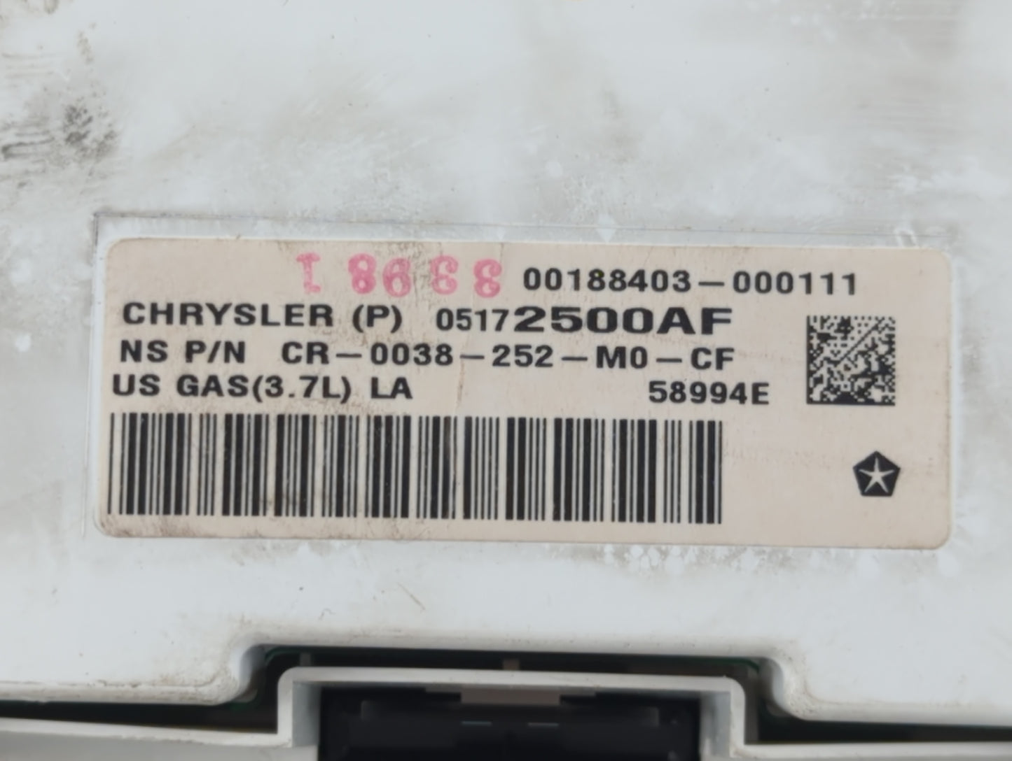 2009-2010 Jeep Grand Cherokee Instrument Cluster Speedometer Gauges P/N:05172500AF 05172500AG Fits Fits 2009 2010 OEM Used A