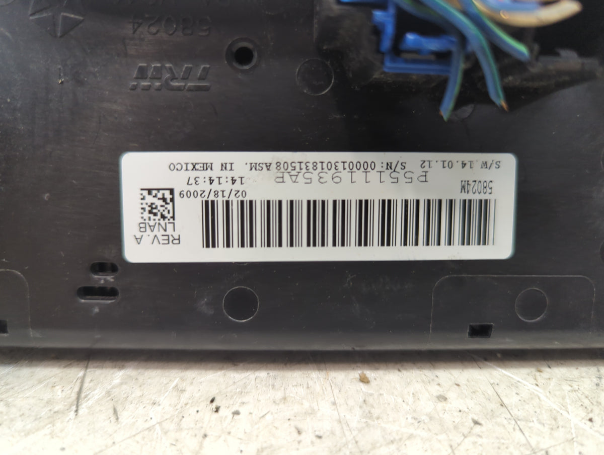 2008-2009 Jeep Liberty Climate Control Module Temperature AC/Heater Replacement P/N:P55111935AP 58024M Fits Fits 2008 2009 O