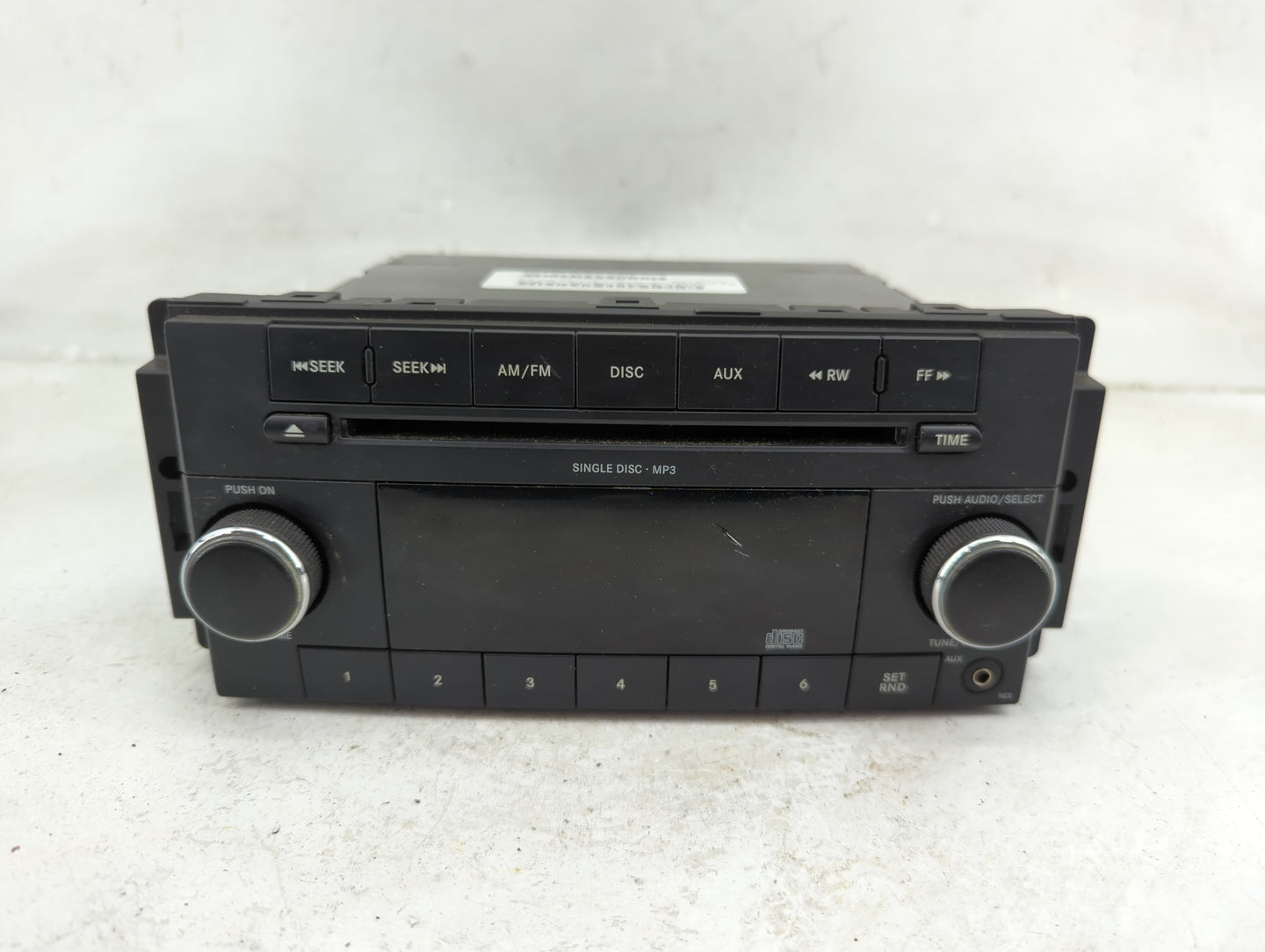 2009-2010 Jeep Patriot Radio AM FM Cd Player Receiver Replacement P/N:P68021159AD Fits Fits 2008 2009 2010 OEM Used Auto Par