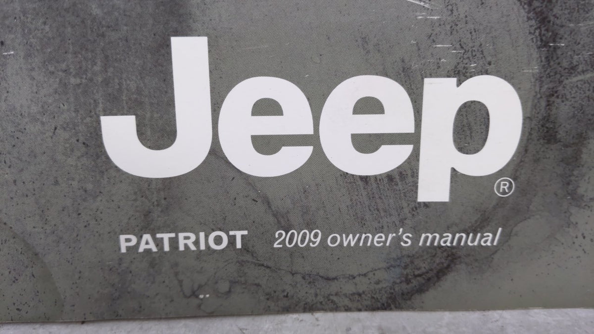 2009 Jeep Patriot Owners Manual Book Guide OEM Used Auto Parts - Oemusedautoparts1.com