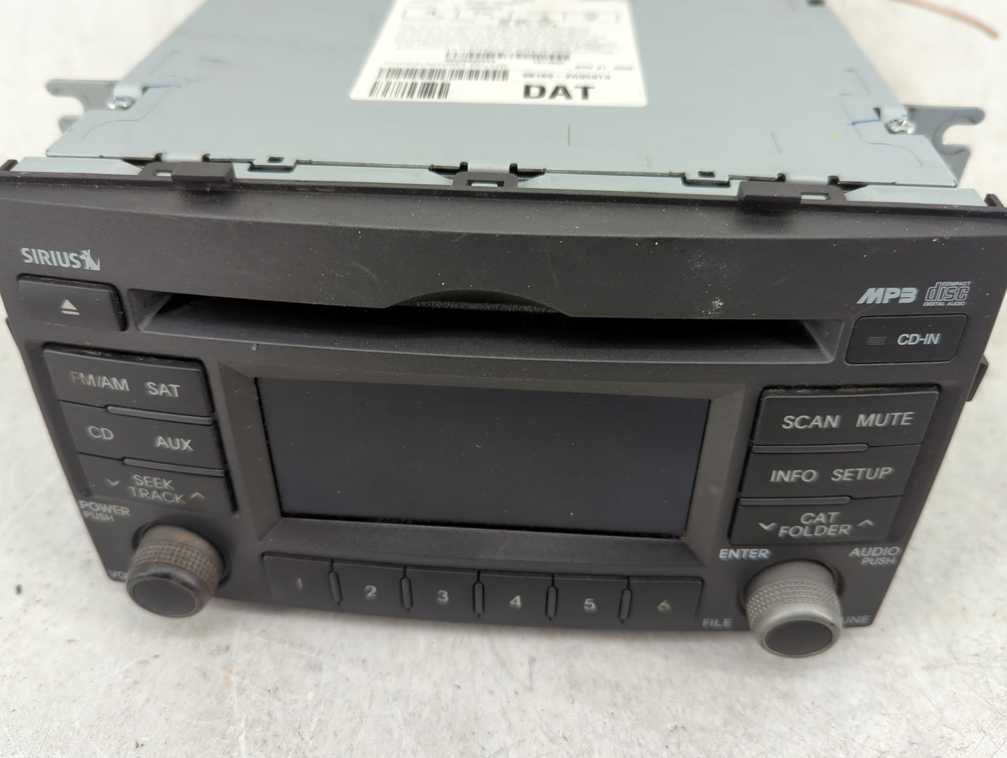 2009-2010 Kia Optima Radio AM FM Cd Player Receiver Replacement P/N:96160-2G950T0 Fits Fits 2009 2010 OEM Used Auto Parts - 