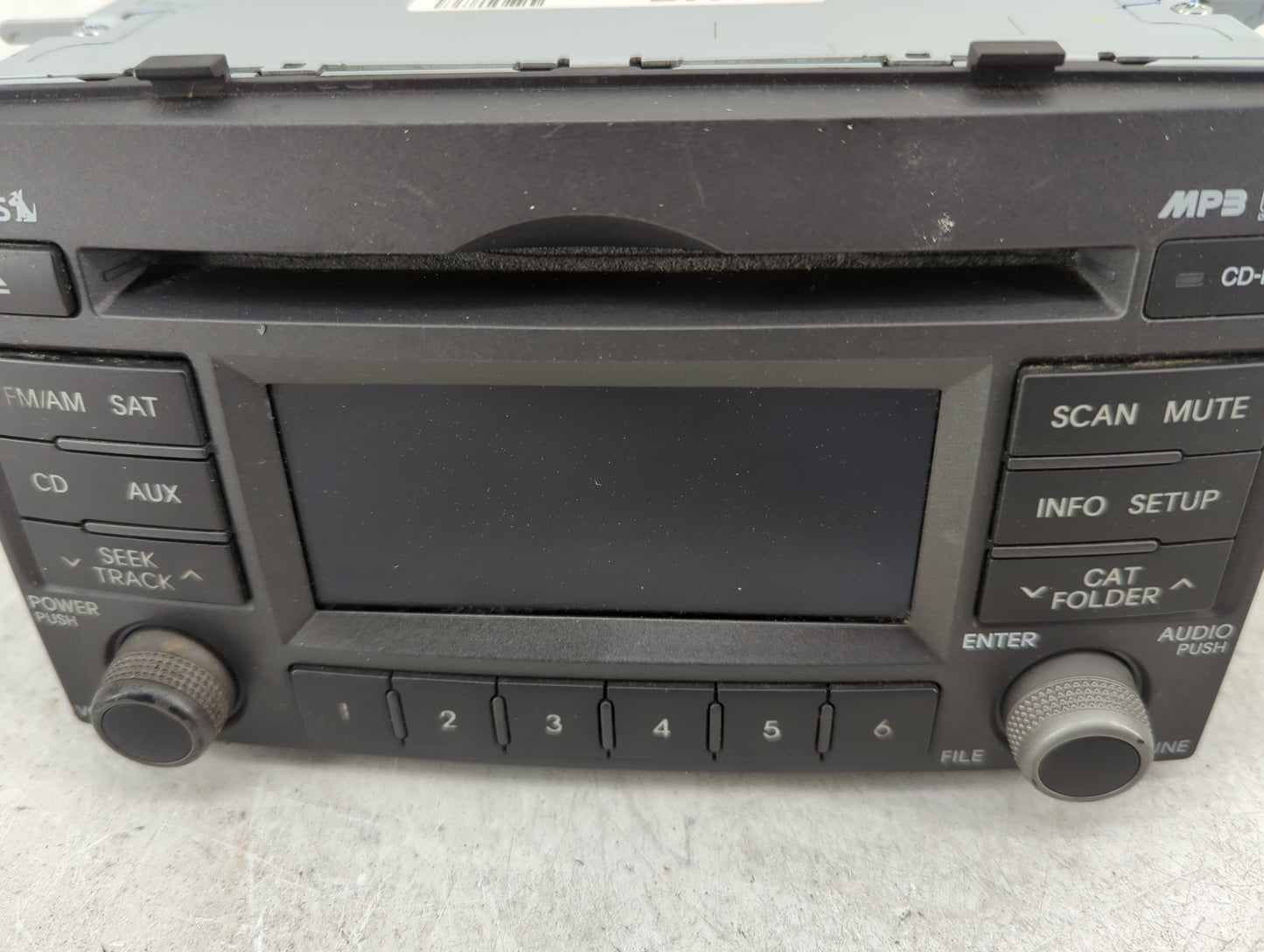 2009-2010 Kia Optima Radio AM FM Cd Player Receiver Replacement P/N:96160-2G950T0 Fits Fits 2009 2010 OEM Used Auto Parts - 
