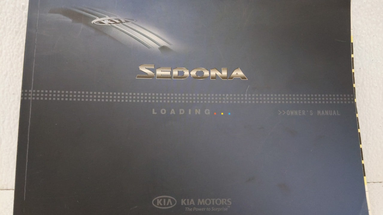 2009 Kia Sedona Owners Manual Book Guide OEM Used Auto Parts - Oemusedautoparts1.com
