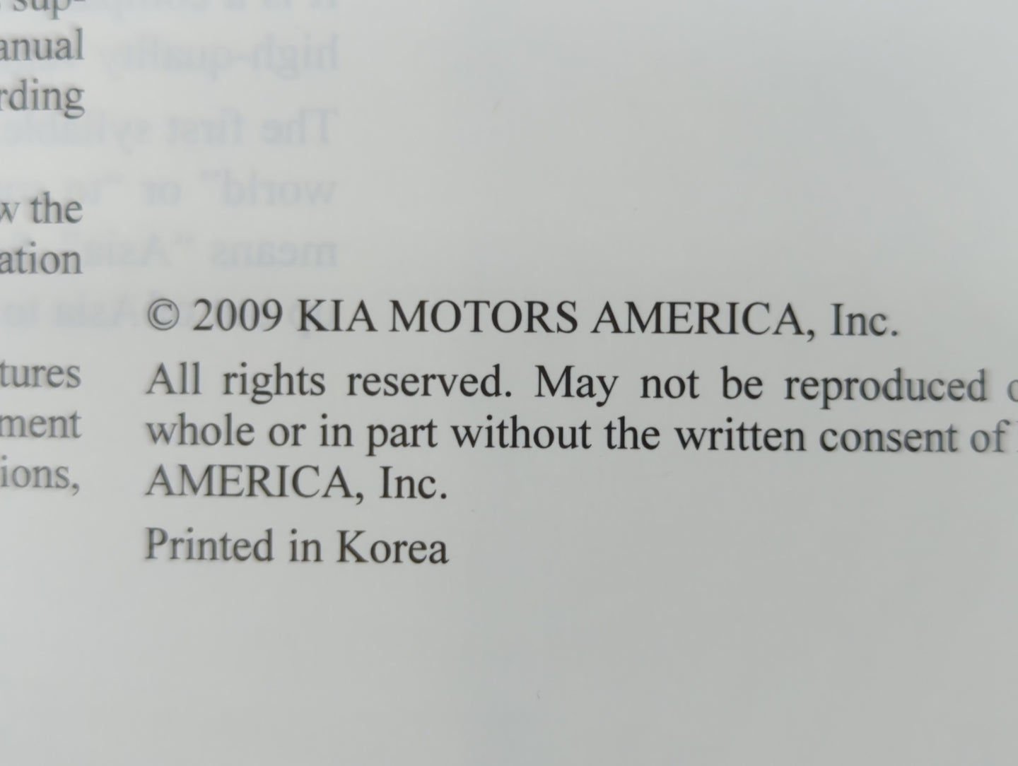 2009 Kia Soul Owners Manual Book Guide P/N:A2KO-EU97F OEM Used Auto Parts - Oemusedautoparts1.com