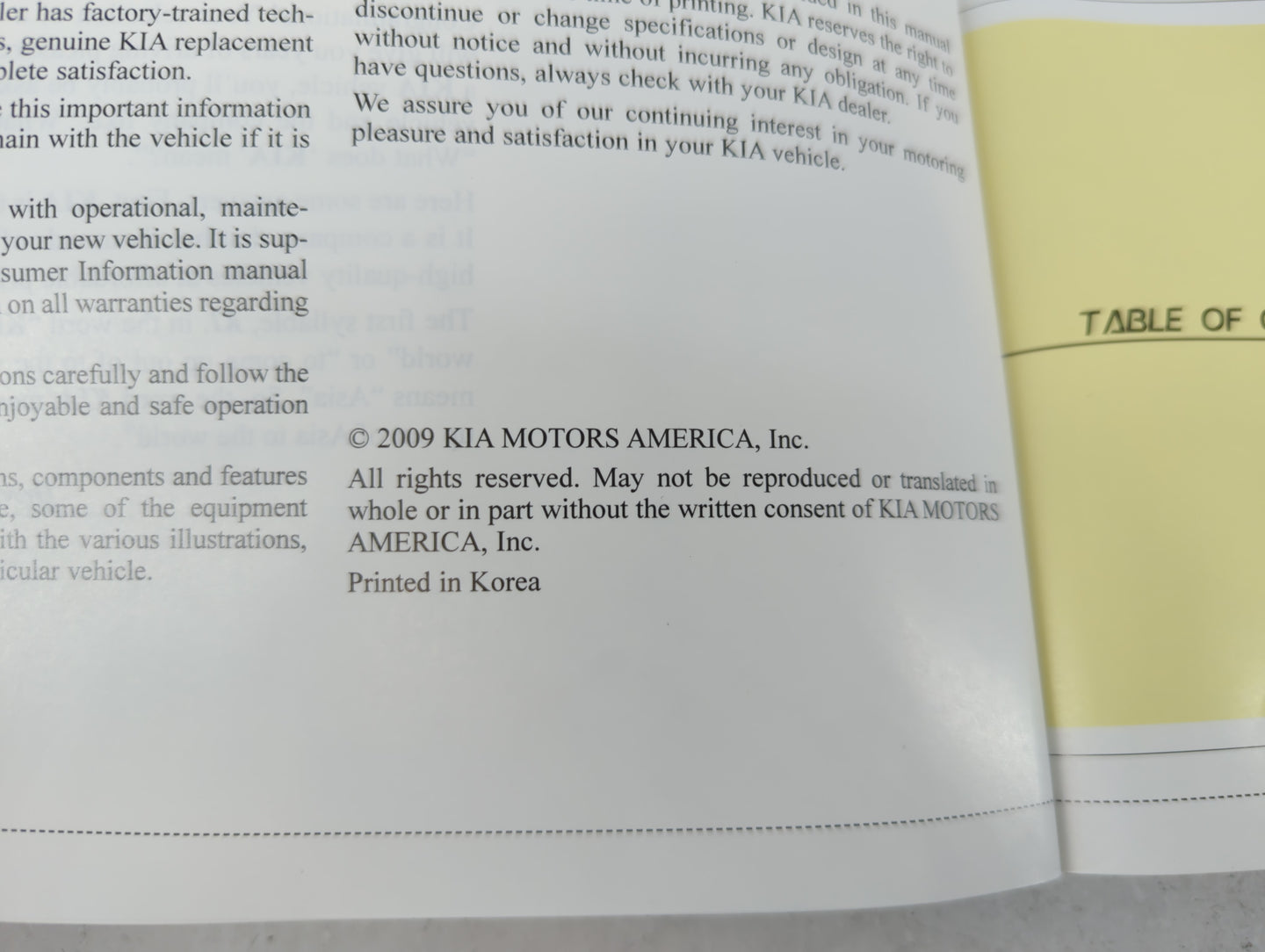 2009 Kia Soul Owners Manual Book Guide P/N:A2KO-EU99G OEM Used Auto Parts - Oemusedautoparts1.com