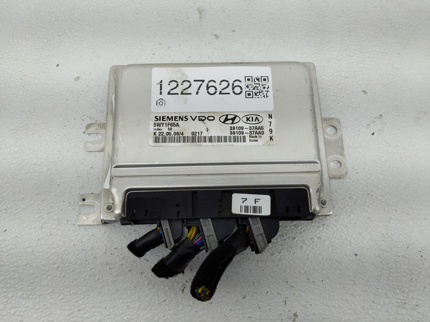 2007-2008 Kia Sportage PCM Engine Control Computer ECU ECM PCU OEM P/N:5WY1F65A 39109-37AA0, 39109-37AA5 Fits Fits 2007 2008