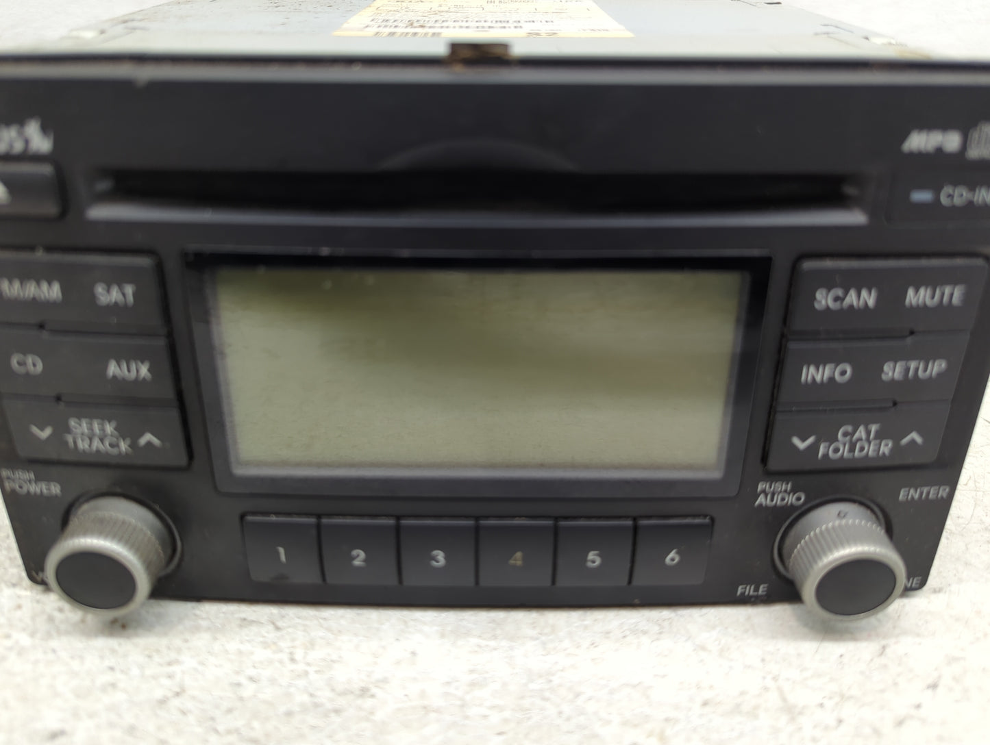 2005-2010 Kia Sportage Radio AM FM Cd Player Receiver Replacement P/N:96160-1F610 Fits Fits 2005 2006 2007 2008 2009 2010 OE