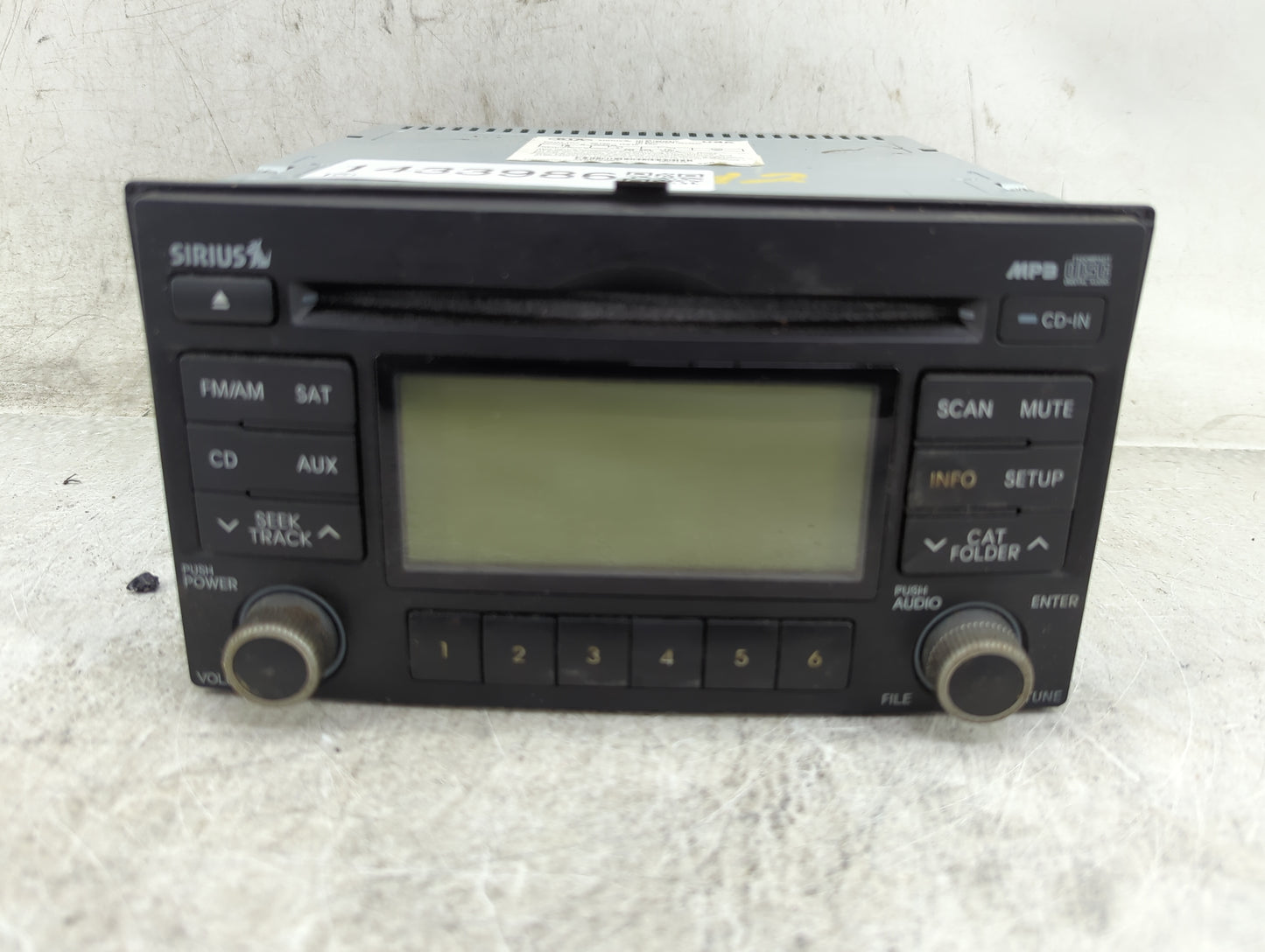 2005-2010 Kia Sportage Radio AM FM Cd Player Receiver Replacement P/N:96160-1F610 96160 1F610 Fits OEM Used Auto Parts - Oem