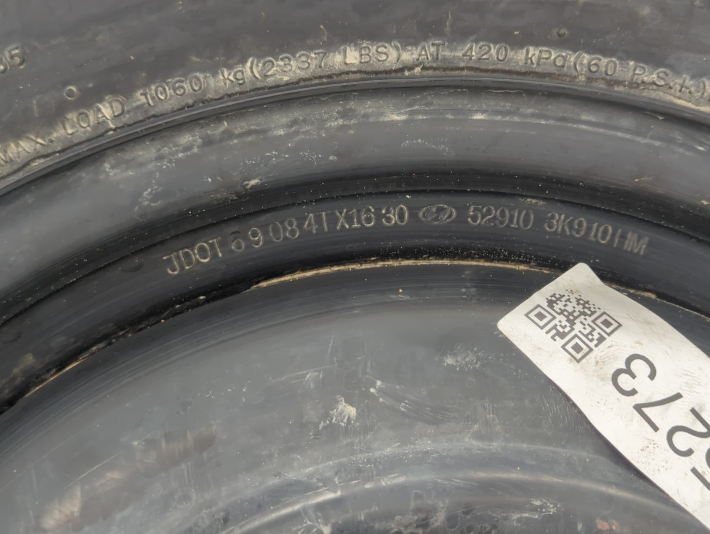 2006-2016 Kia Sportage Spare Donut Tire Wheel Rim Oem 925273 - Oemusedautoparts1.com