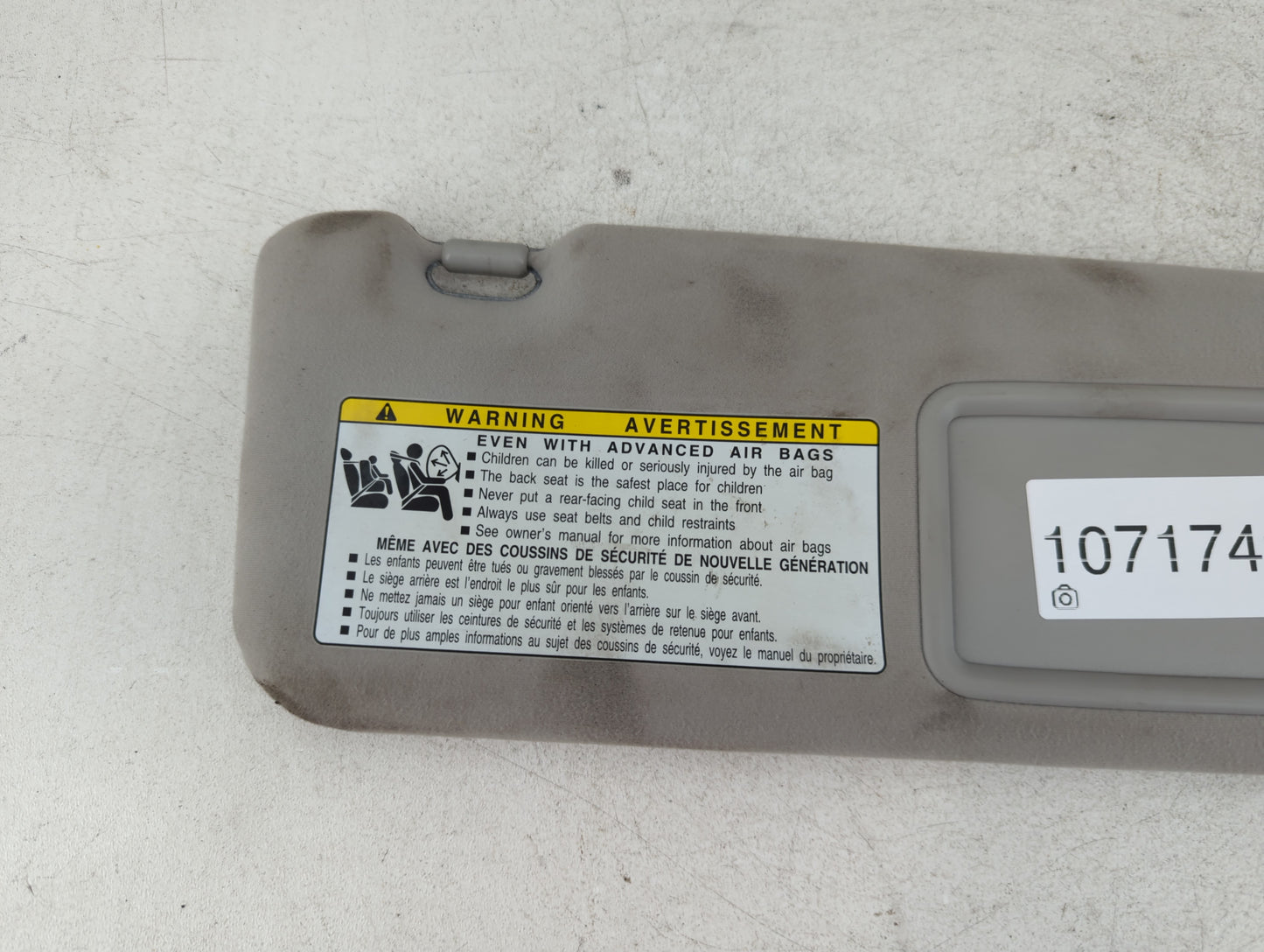 2007-2009 Lexus Es350 Sun Visor Shade Replacement Passenger Right Mirror Fits Fits 2007 2008 2009 OEM Used Auto Parts - Oemu