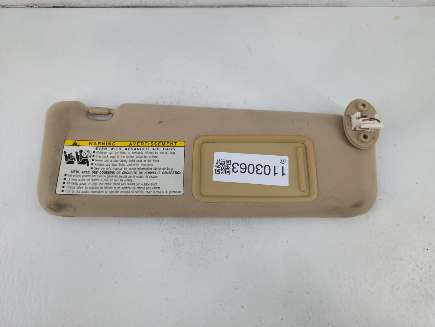 2007-2009 Lexus Es350 Sun Visor Shade Replacement Passenger Right Mirror Fits Fits 2007 2008 2009 OEM Used Auto Parts - Oemu