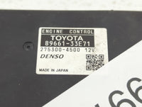 2008-2009 Lexus Es350 PCM Engine Control Computer ECU ECM PCU OEM P/N:89661-33E71 89661-33E70 Fits Fits 2008 2009 OEM Used A