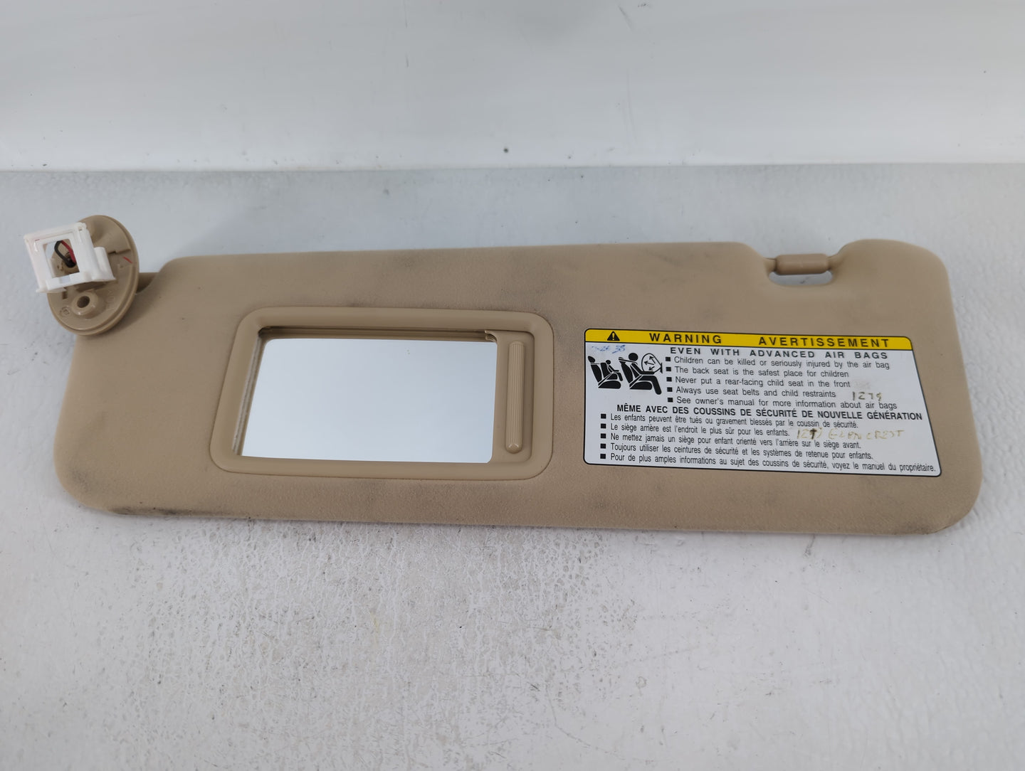2007-2009 Lexus Es350 Sun Visor Shade Replacement Passenger Right Mirror Fits Fits 2007 2008 2009 OEM Used Auto Parts - Oemu