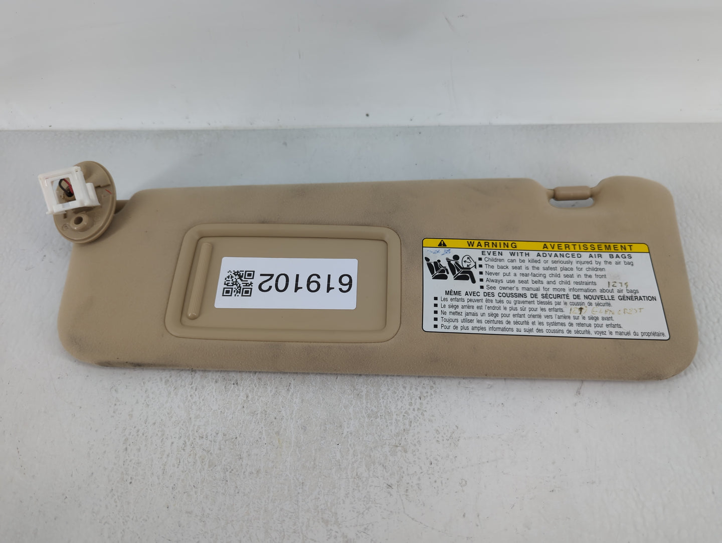 2007-2009 Lexus Es350 Sun Visor Shade Replacement Passenger Right Mirror Fits Fits 2007 2008 2009 OEM Used Auto Parts - Oemu