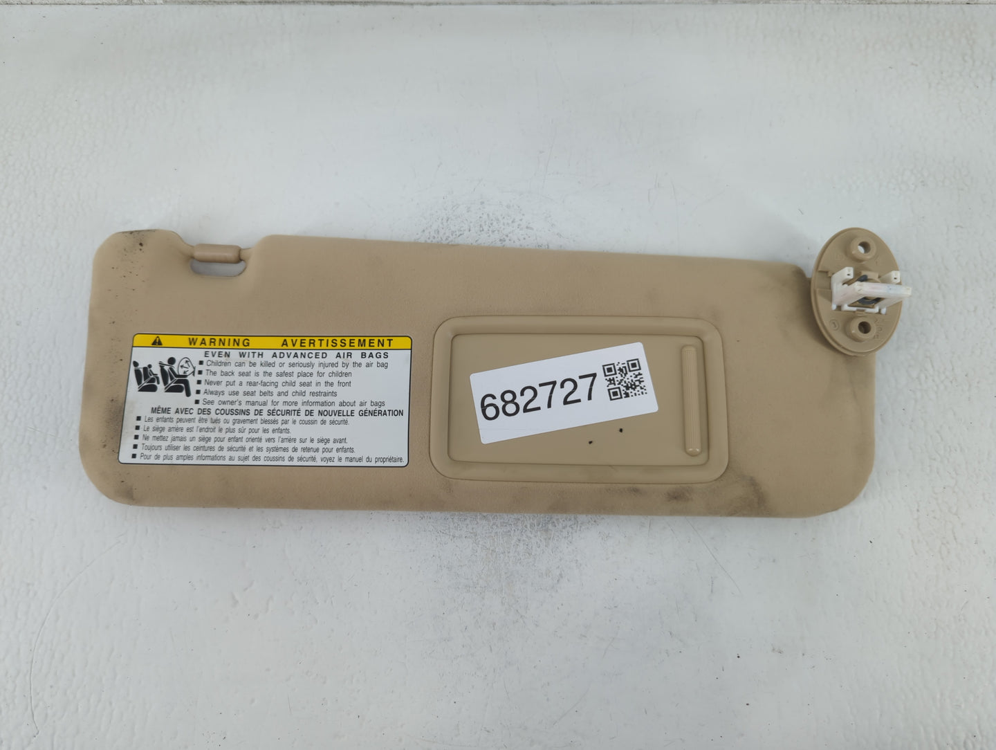 2007-2009 Lexus Es350 Sun Visor Shade Replacement Passenger Right Mirror Fits Fits 2007 2008 2009 OEM Used Auto Parts - Oemu