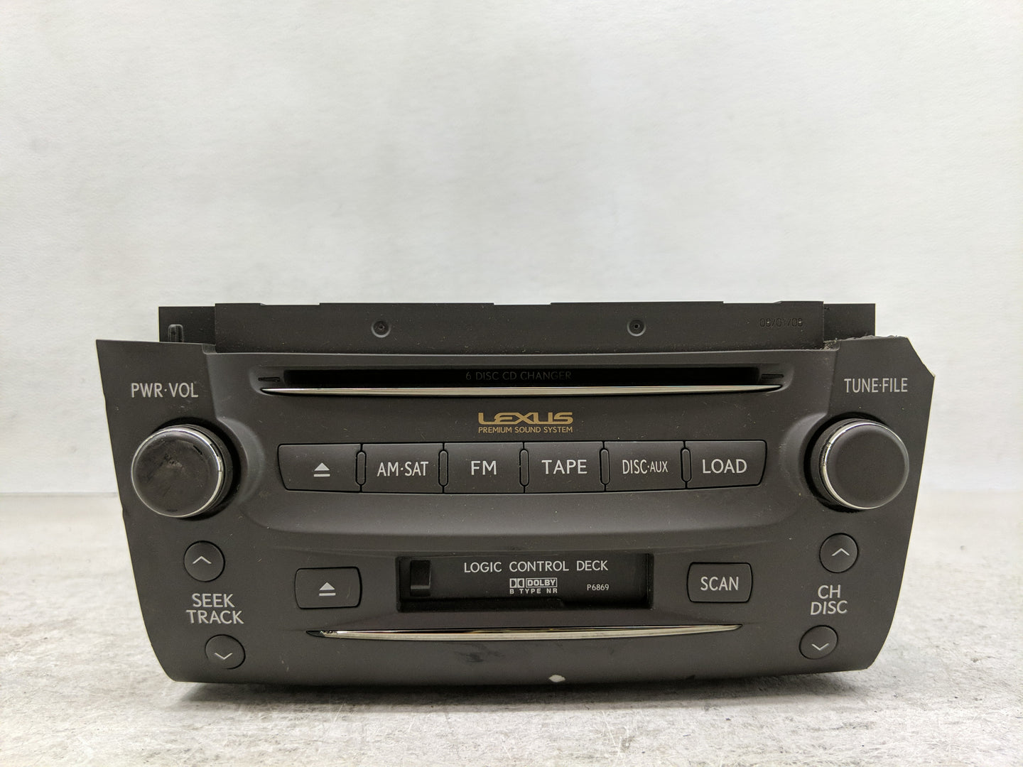 2008-2009 Lexus Gs350 Radio AM FM Cd Player Receiver Replacement P/N:86120-30F90-E0-1 Fits Fits 2008 2009 OEM Used Auto Part