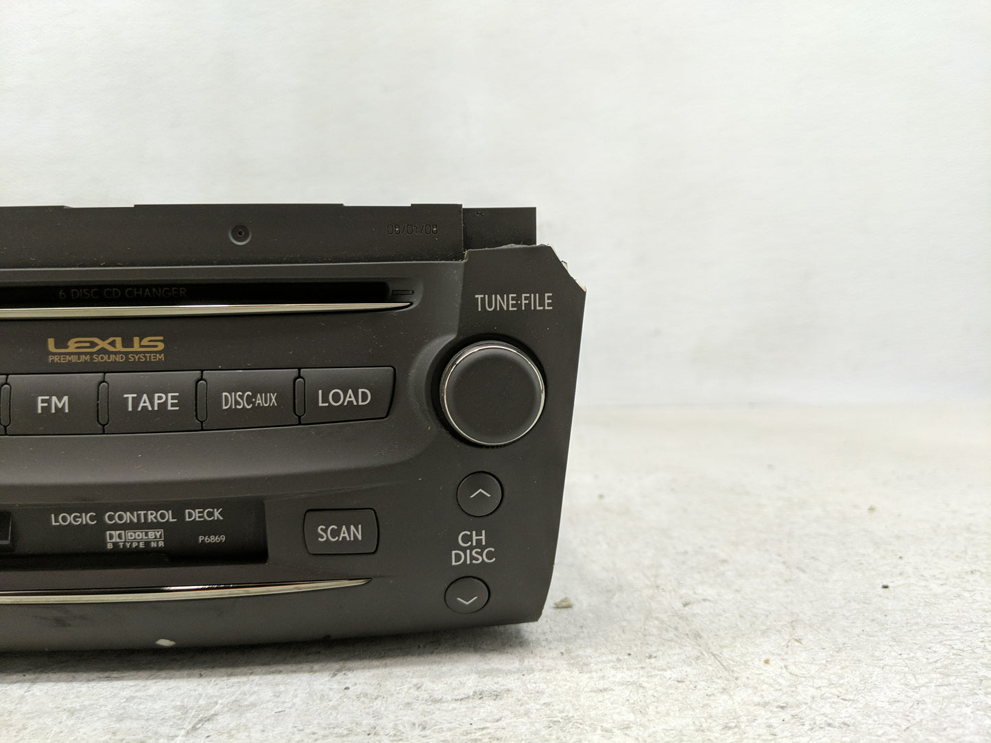 2008-2009 Lexus Gs350 Radio AM FM Cd Player Receiver Replacement P/N:86120-30F90-E0-1 Fits Fits 2008 2009 OEM Used Auto Part