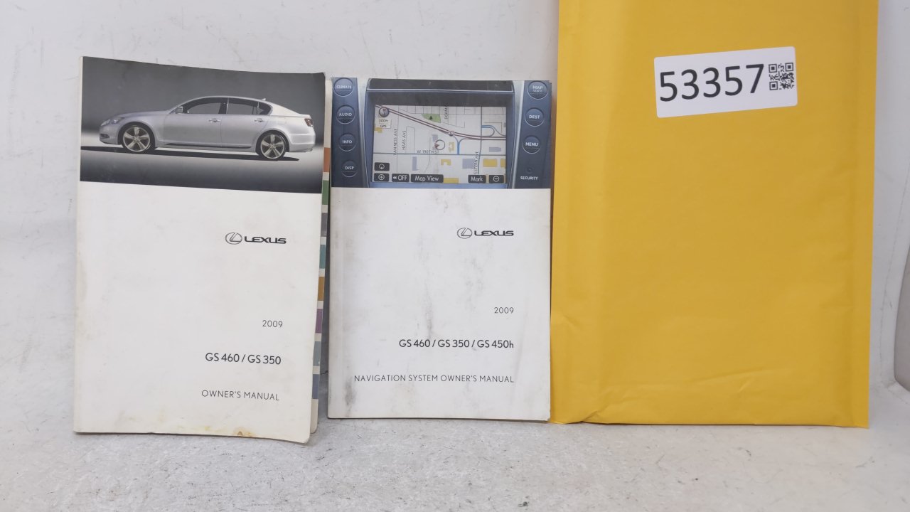 2009 Lexus Gs460 Owners Manual Book Guide OEM Used Auto Parts - Oemusedautoparts1.com